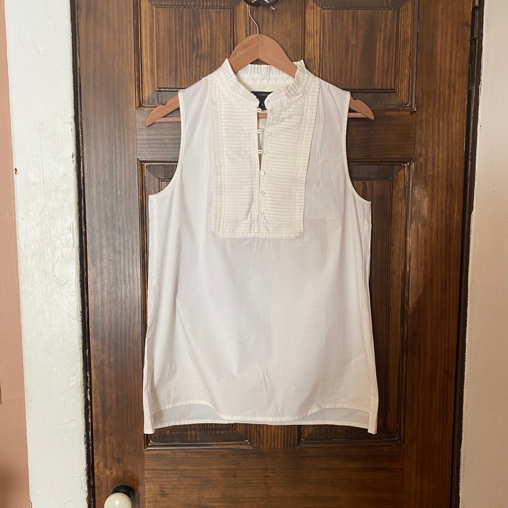 JCrew High Neck Ruffle Tank